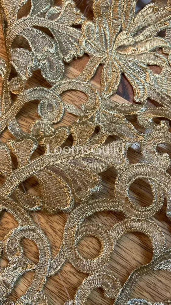 Guipure Lace TDS30604 - Gold