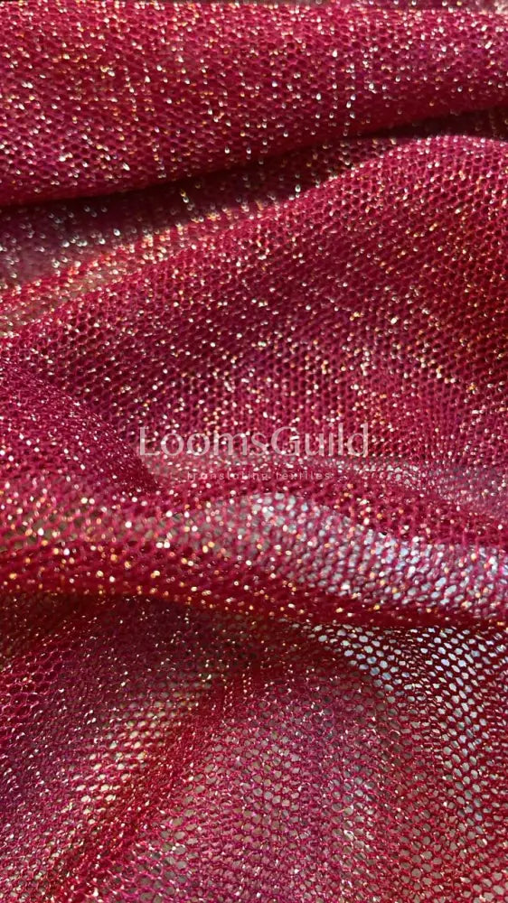Shimmer Tulle - Red