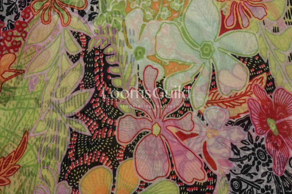 Silk Crepe Print - Multi