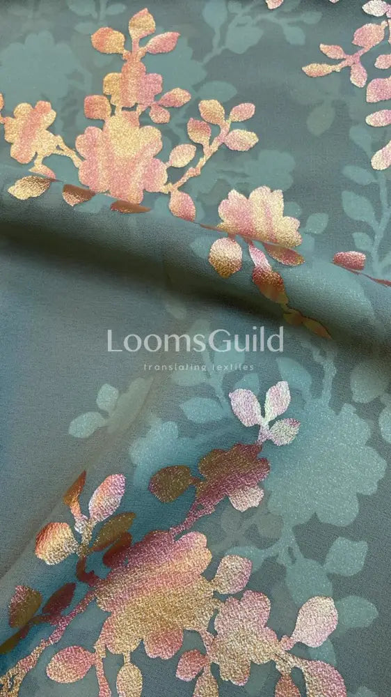 Georgette Holographic Foil Print - Design 3