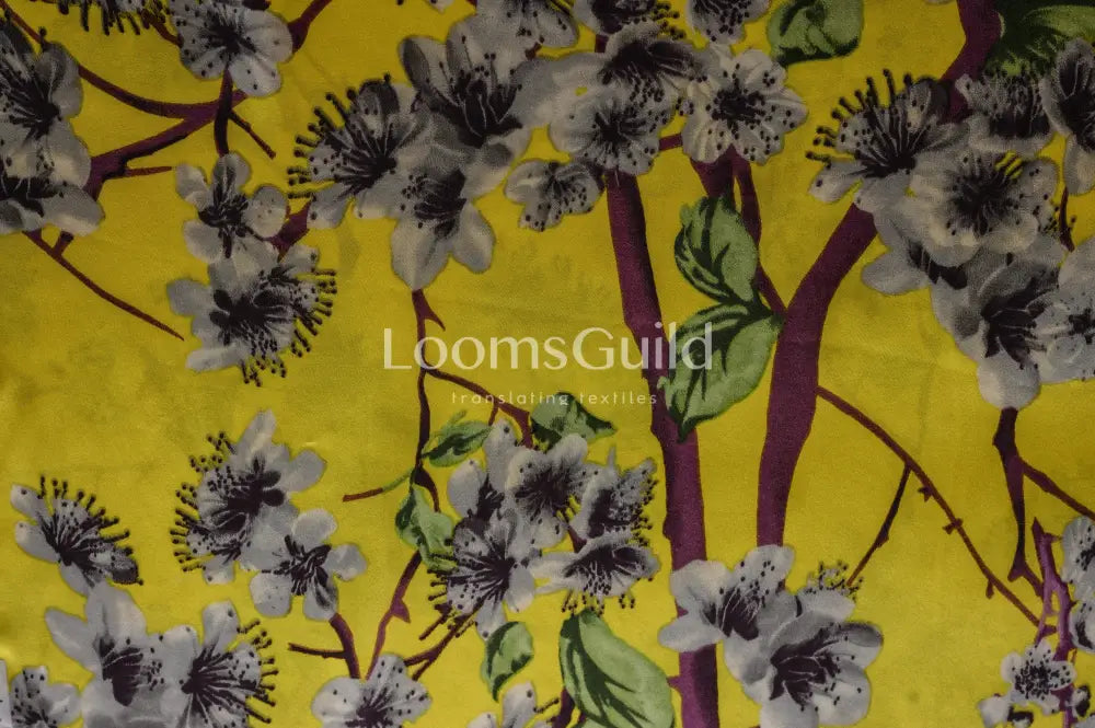 Georgette Print - Yellow