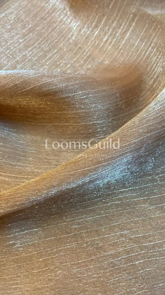 Poly Crinkle Organza - Bronze