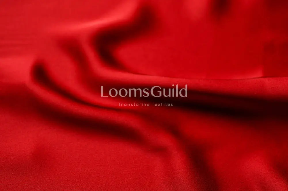 Satin Crepe Red