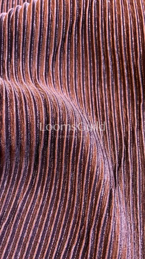 Satin Pleated - Aubergine