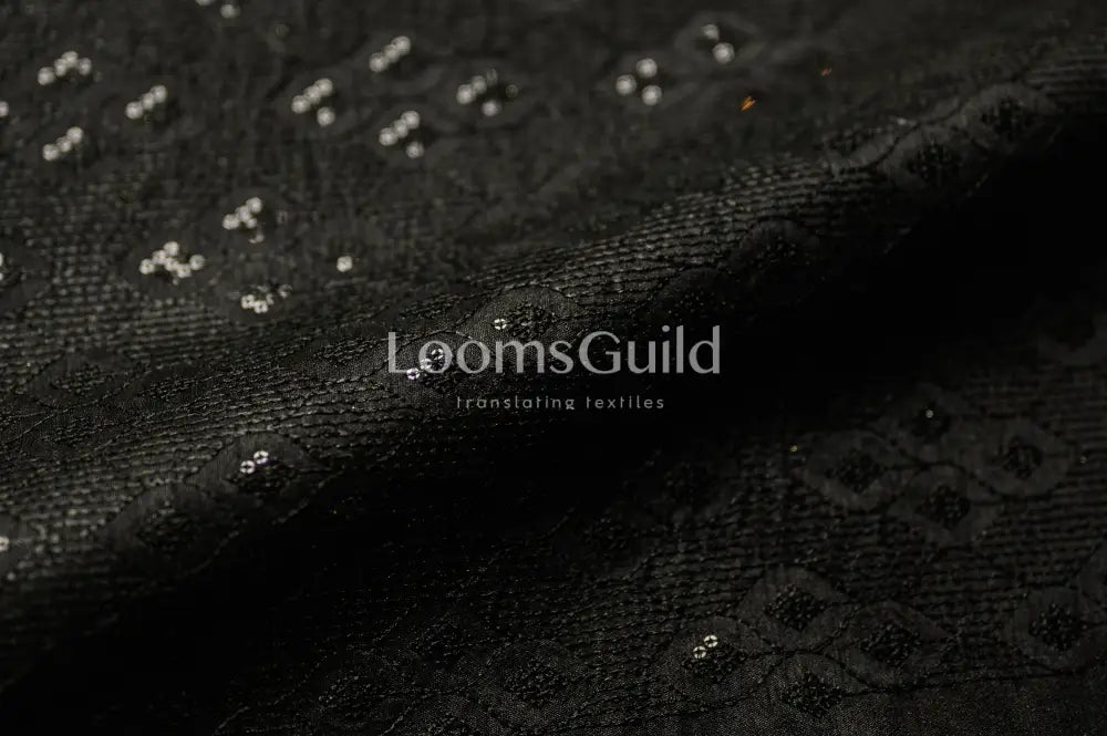 Sequin Embroidery - Col-Black