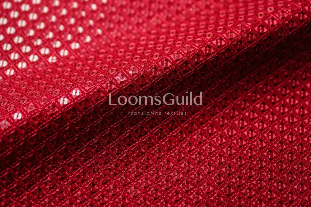 Sequin Embroidery - Red