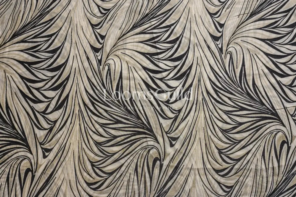 Silk Crepe Print - White Black